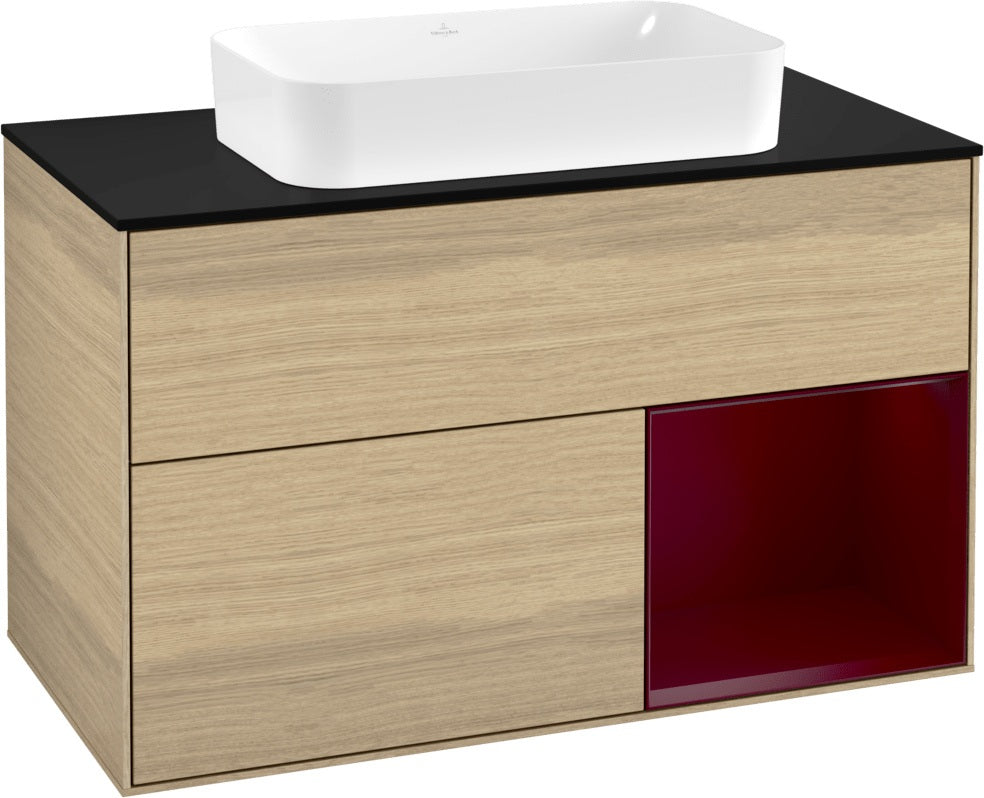 Villeroy & Boch Waschtischunterschrank Finion F252G 1000 mm Glossy White Lacquer mit LED-Beleuchtung