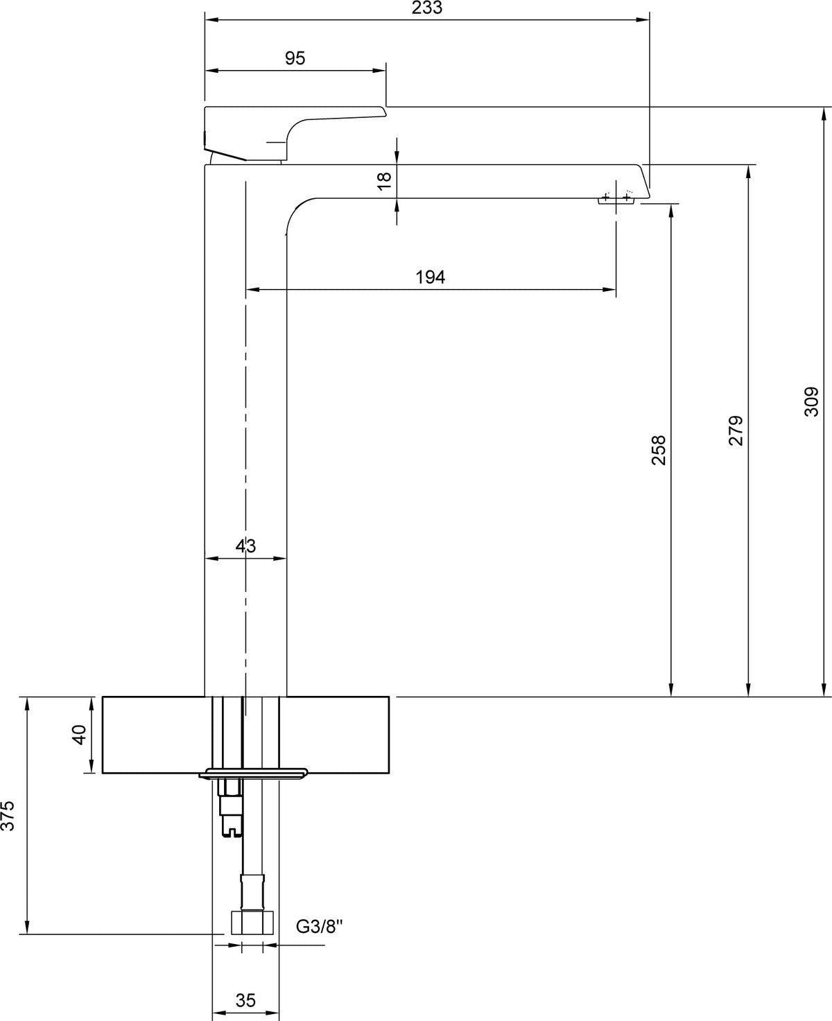 Villeroy & Boch Waschtischarmatur Liberty erhöht Chrom – ComfortPlus & AirPlus