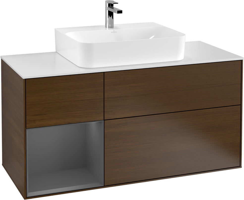 Villeroy & Boch Finion Waschtischunterschrank G161G 1200 mm Glossy White Lacquer mit LED-Beleuchtung