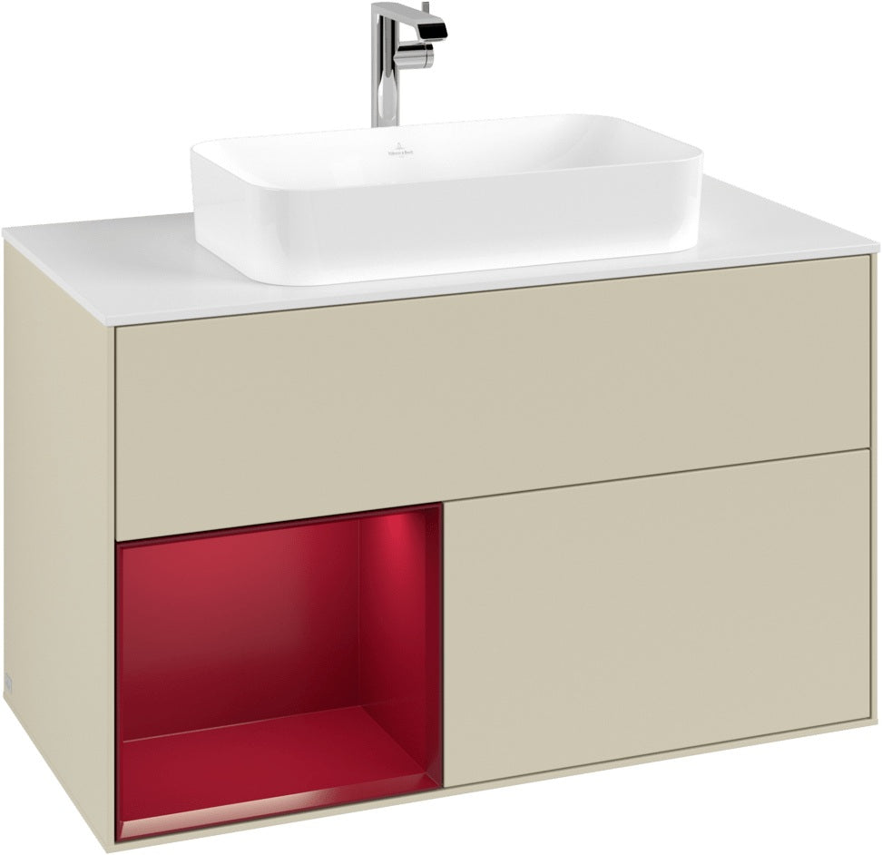 Villeroy & Boch Waschtischunterschrank Finion G241GF Glossy White Lacquer 1000 mm mit Beleuchtung