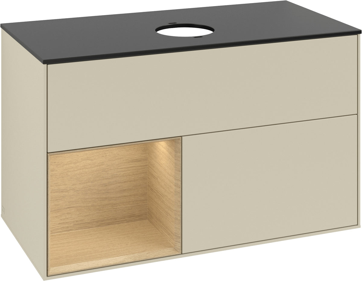 Villeroy & Boch Finion Waschbeckenunterschrank 1000 mm Glossy White Lacquer mit Beleuchtung