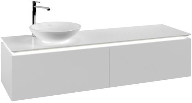 Villeroy & Boch Legato Waschbeckenunterschrank 1600 mm Glossy White mit LED-Beleuchtung