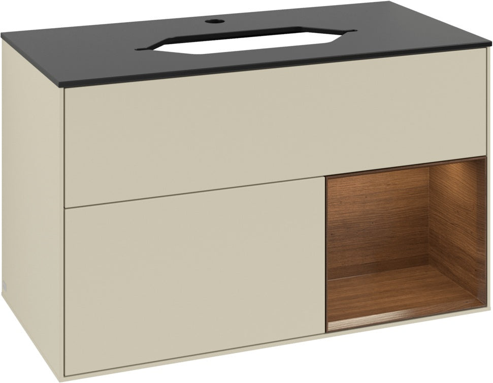 Villeroy & Boch Waschtischunterschrank Finion F252G 1000 mm Glossy White Lacquer mit LED-Beleuchtung