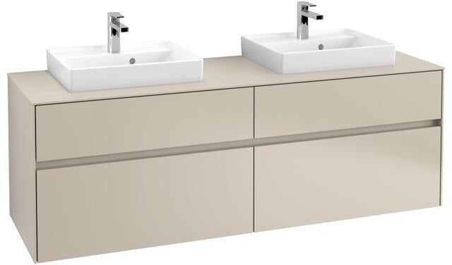 Villeroy & Boch Waschtischunterschrank Collaro C021 B0 1600 mm Kansas Oak mit LED-Beleuchtung