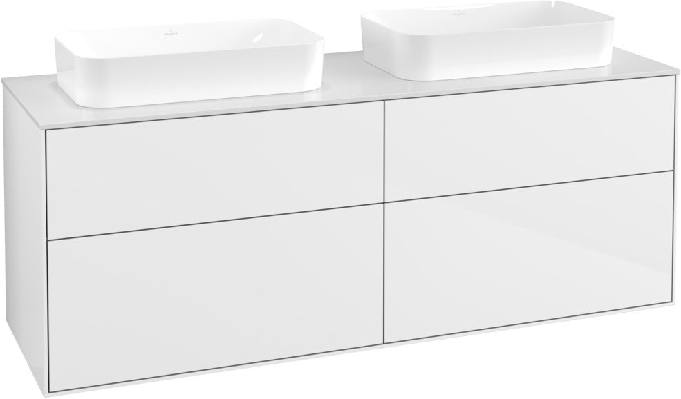 Villeroy & Boch Finion Waschtischunterschrank 1600 mm Glossy White Lacquer, 4 Auszüge, SoftClosing