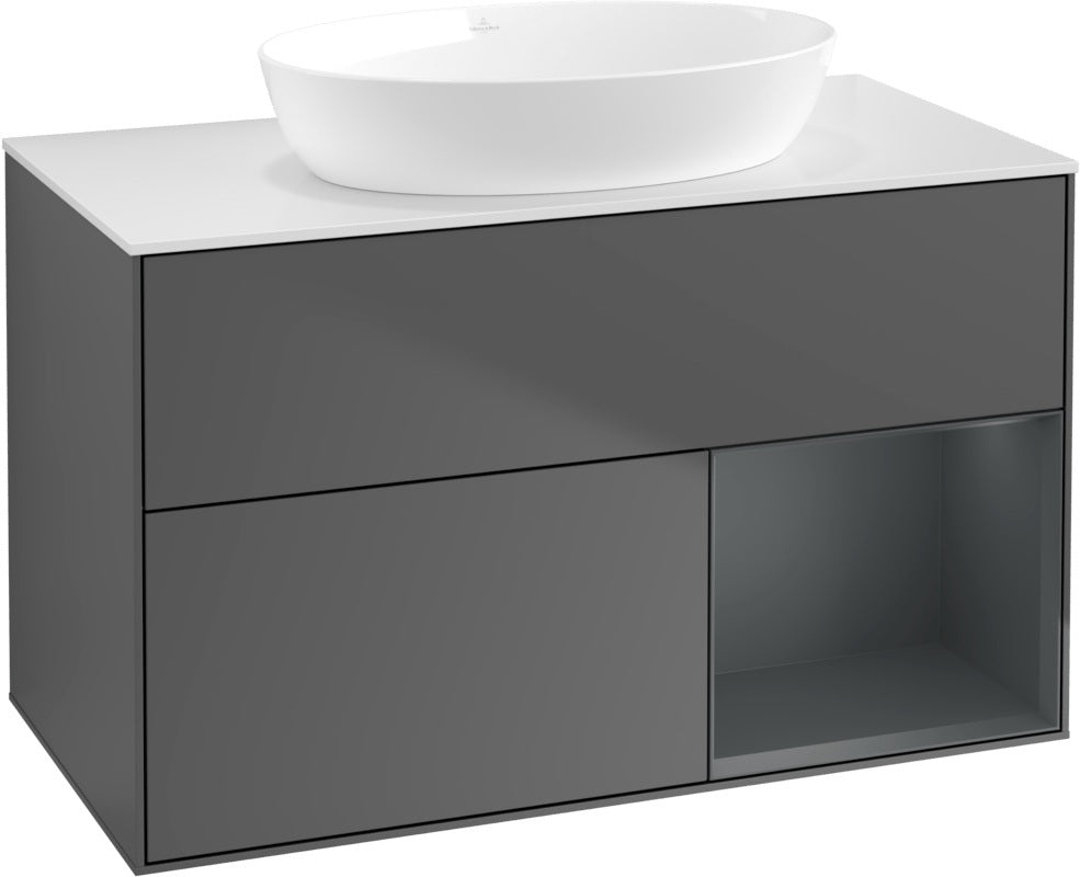 Villeroy & Boch Finion Waschtischunterschrank FA21GFGF 1000 mm Glossy White Lacquer