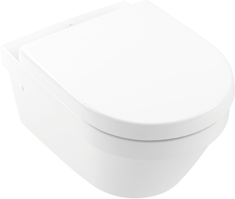 Villeroy & Boch Architectura WC-Set 4694HR spülrandlos mit DirectFlush, 370x530mm, Weiß Alpin