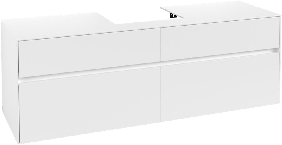 Villeroy & Boch Collaro Waschtischunterschrank 1600 mm Truffle Grey mit 4 Auszügen und Push-Open
