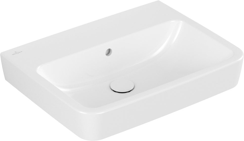 Villeroy & Boch O.novo Wandwaschbecken 600x460 mm Weiß Alpin – Eckig, mit Überlauf, ohne Hahnloch