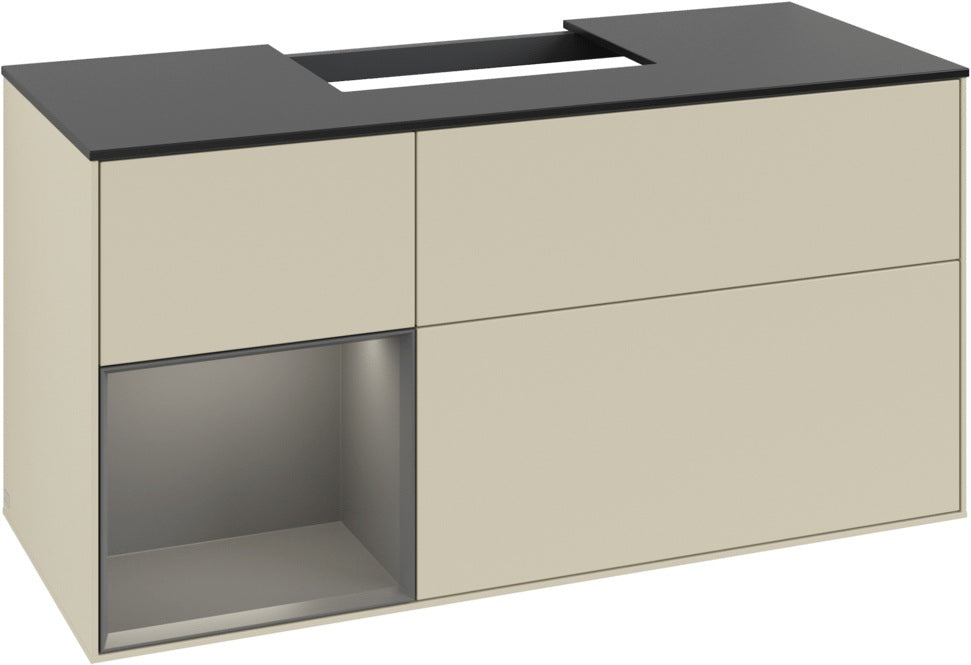 Villeroy & Boch Finion Waschbeckenunterschrank 1200 mm Glossy White mit Beleuchtung