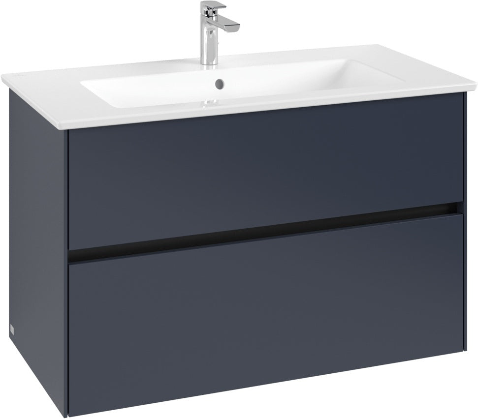 Villeroy & Boch Collaro Waschbeckenunterschrank 961 mm White Oak – 2 Auszüge, SoftClosing