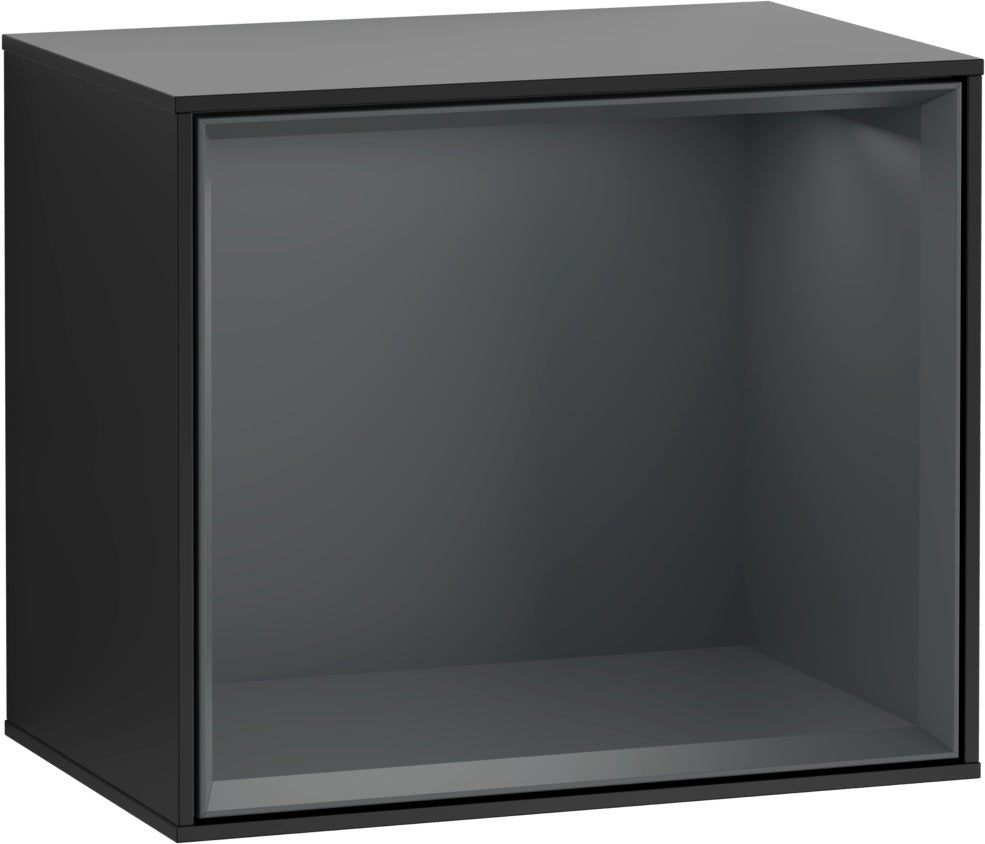 Villeroy & Boch Finion Regalmodul F580GM | 418 mm | Black Matt Lacquer mit LED-Beleuchtung