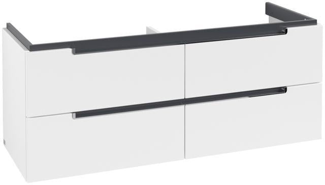 Villeroy & Boch Subway 2.0 Waschtischunterschrank 1287 mm mit 4 Auszügen in Glossy White