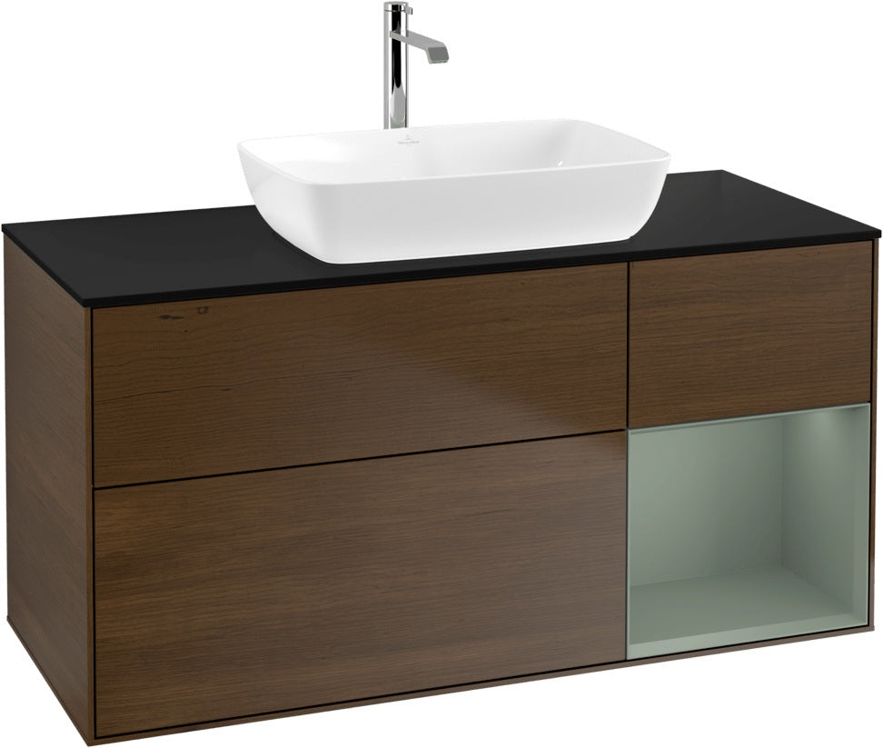Villeroy & Boch Finion Waschbeckenunterschrank 1200 mm Glossy White Lacquer mit Beleuchtung