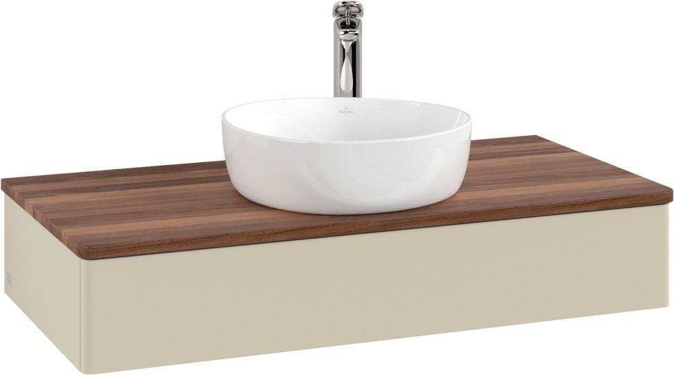 Villeroy & Boch Waschbeckenunterschrank Antao 1000 mm Anthrazit Matt Lack mit Beleuchtung