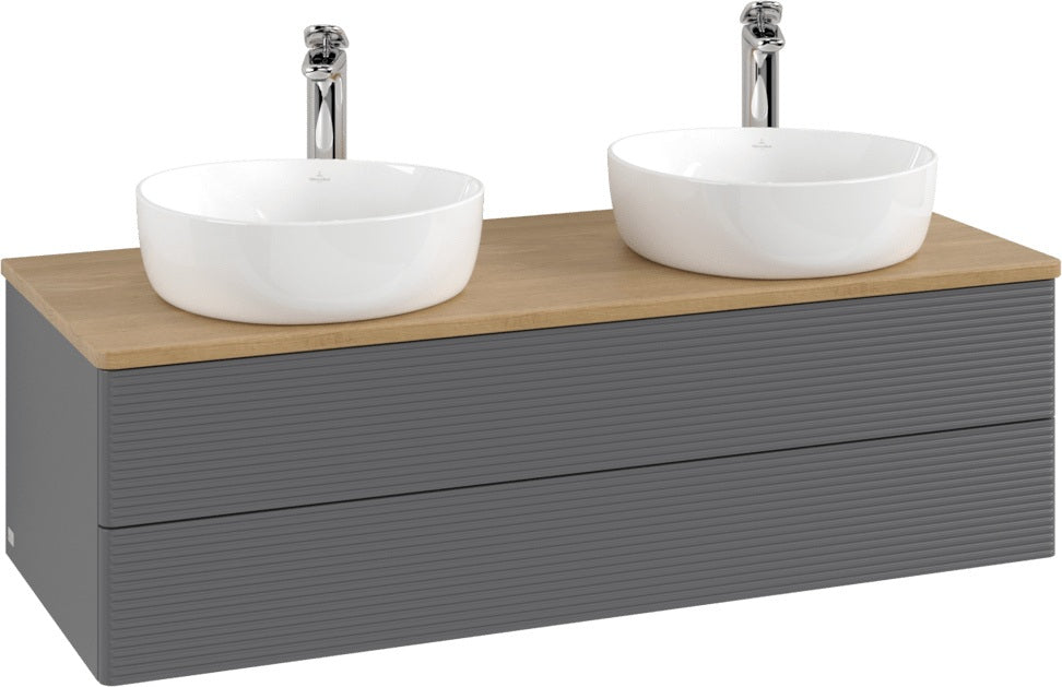 Villeroy & Boch Antao Waschtischunterschrank 1200 mm, 2 Auszüge, Push-Open, Stone Grey Matt