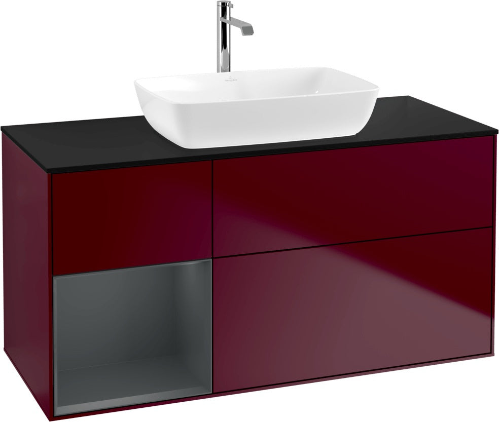 Villeroy & Boch Finion Waschtischunterschrank 1200 mm Glossy White Lacquer mit Beleuchtung
