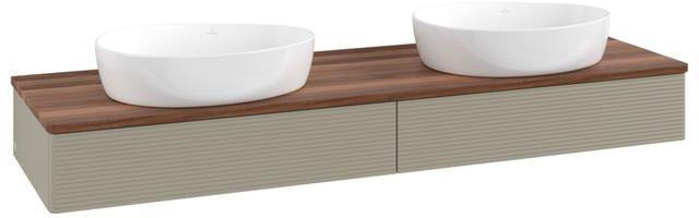 Villeroy & Boch Antao Waschtischunterschrank 1600 mm Stone Grey Matt mit 2 Auszügen