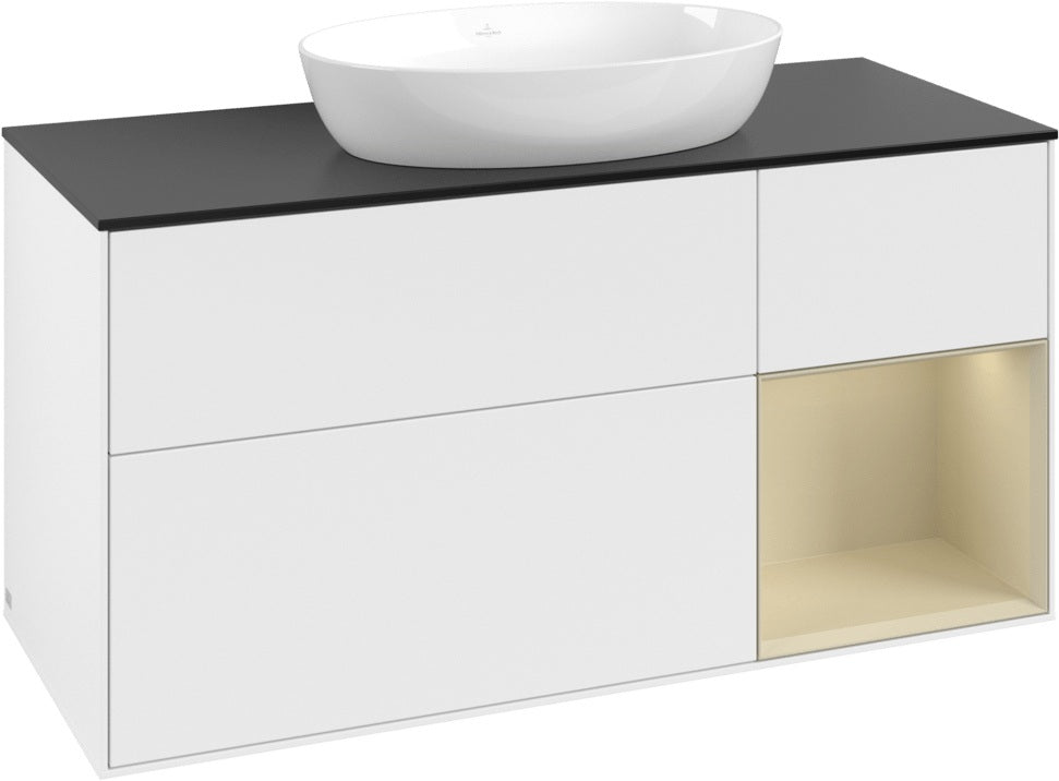 Villeroy & Boch Finion Waschbeckenunterschrank FA72G F 1200 mm Glossy White Lacquer mit Beleuchtung