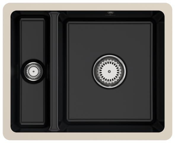 Villeroy & Boch Unterbauspüle Subway 60 XU 545x440mm Keramik Ebony CeramicPlus