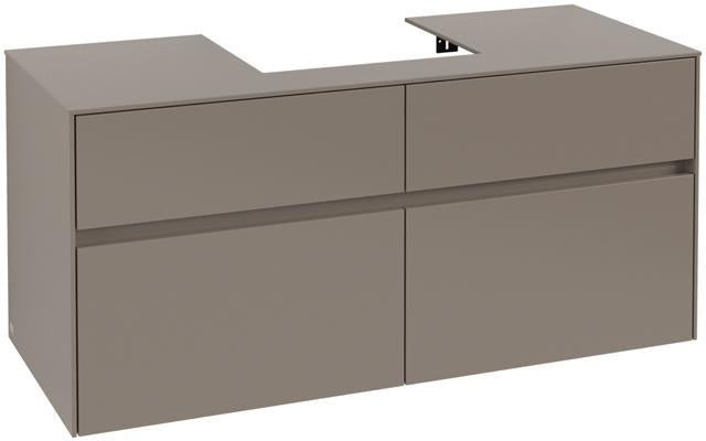 Villeroy & Boch Collaro Waschtischunterschrank 1200 mm mit 4 Auszügen in Black Matt Lacquer