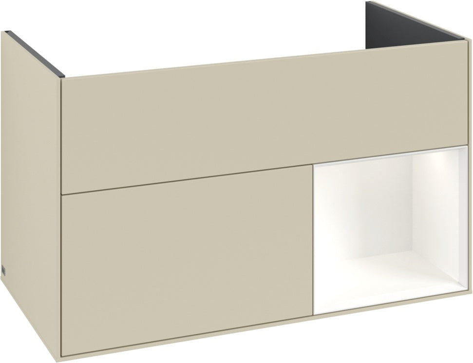 Villeroy & Boch Finion Waschtischunterschrank 996 mm White Matt Lacquer mit Beleuchtung