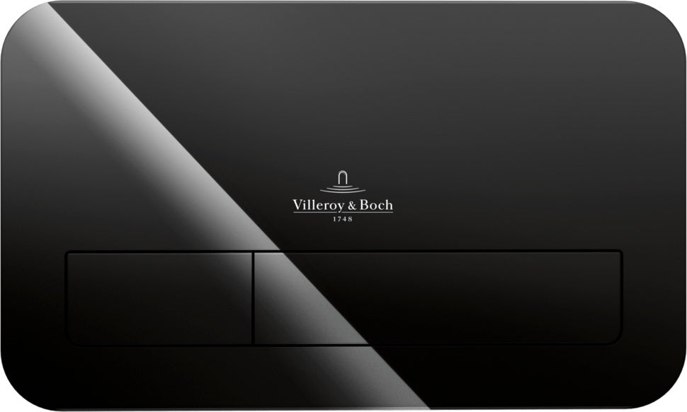 Villeroy & Boch ViConnect Betätigungsplatte 922400 Eckig Glas Glossy Grey 269 x 161 mm