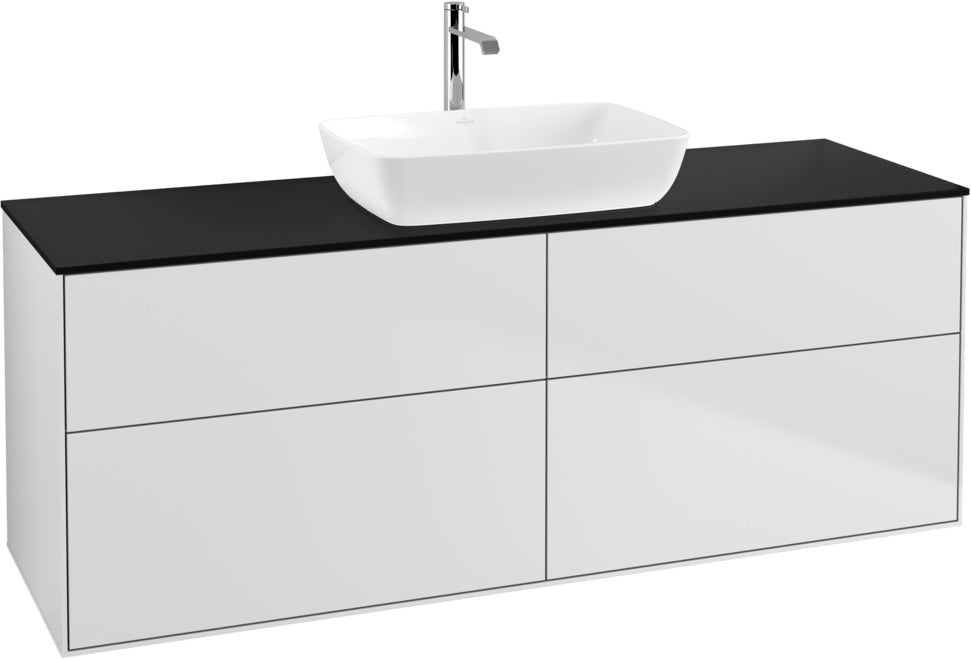 Villeroy & Boch Finion Waschbeckenunterschrank 1600 mm Glossy White Lacquer mit Beleuchtung