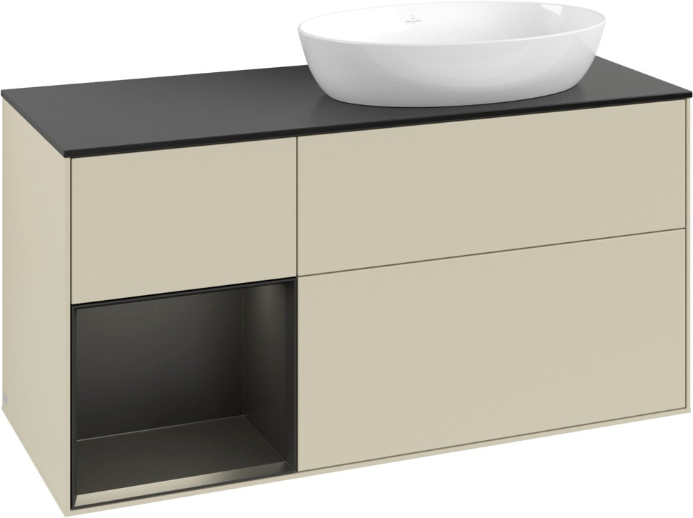 Villeroy & Boch Finion Waschtischunterschrank 1200 mm Glossy White mit Beleuchtung