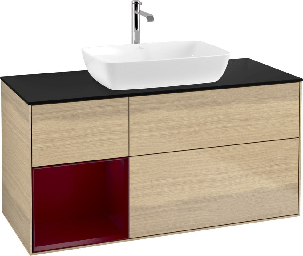 Villeroy & Boch Finion Waschtischunterschrank 1200 mm Glossy White Lacquer mit Beleuchtung