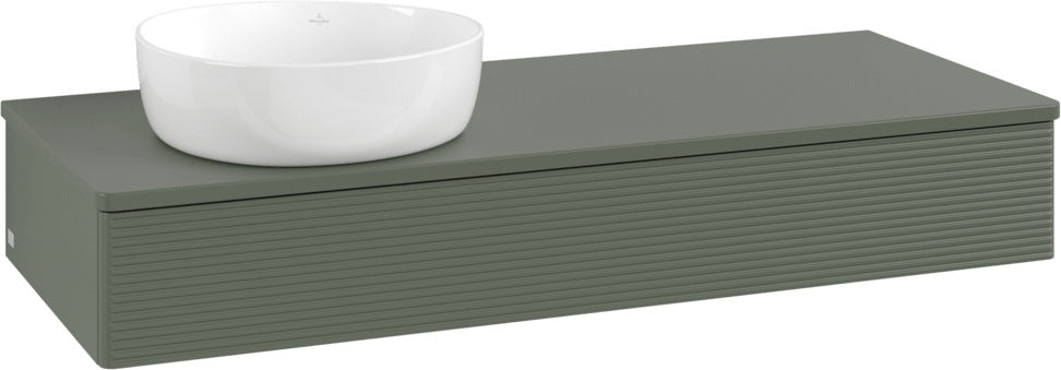 Villeroy & Boch Waschbeckenunterschrank Antao L11150 1200 mm Leaf Green Matt Lack mit Beleuchtung