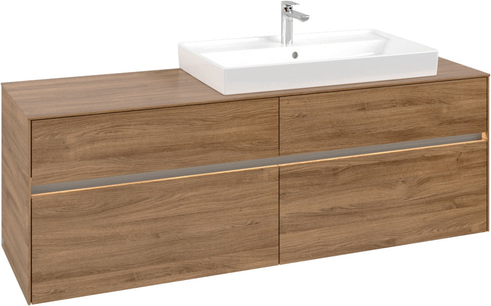 Villeroy & Boch Waschtischunterschrank Collaro C027 B0 1600 mm Glossy White mit LED-Beleuchtung