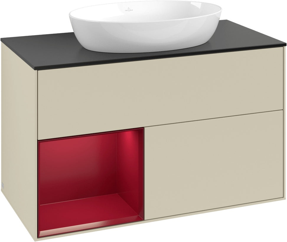 Villeroy & Boch Finion Waschtischunterschrank 1000 mm Glossy White Lacquer mit Beleuchtung