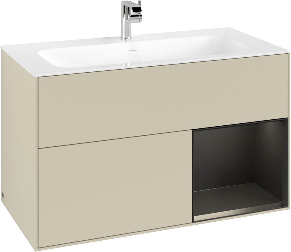 Villeroy & Boch Finion Waschtischunterschrank 996 mm White Matt Lacquer mit Beleuchtung