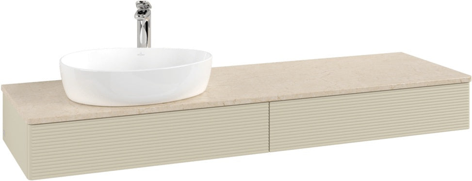 Villeroy & Boch Waschtischunterschrank Antao K15153 1600 mm Anthracite Matt Lack mit Hahnlochbohrung