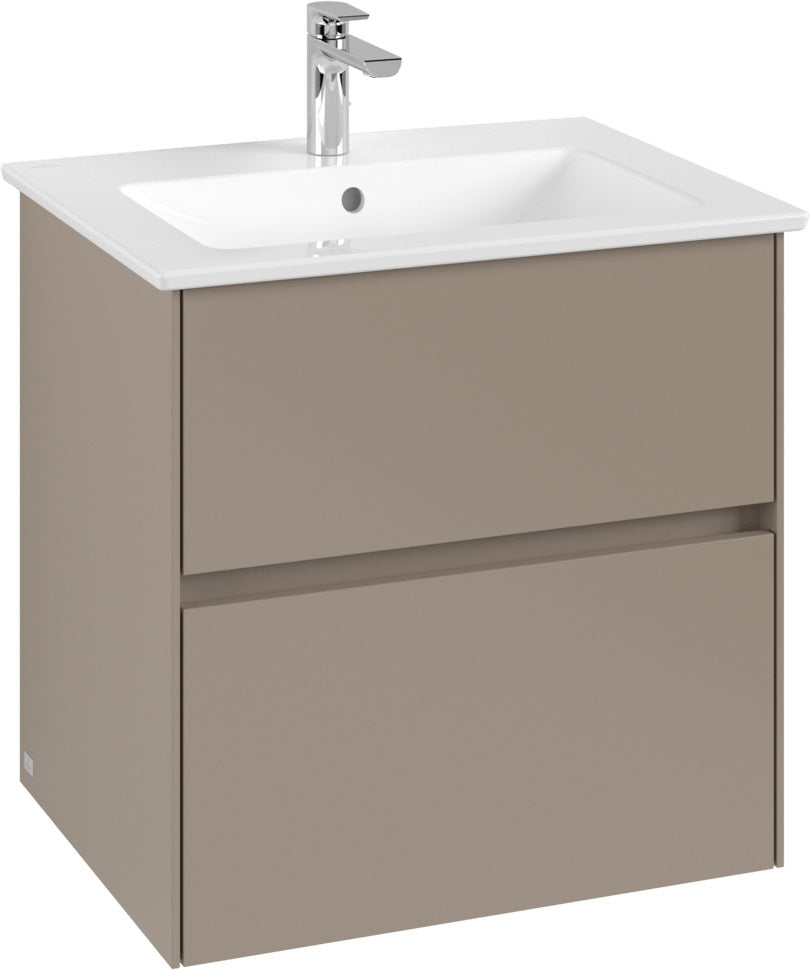 Villeroy & Boch Waschbeckenunterschrank Collaro C143 White Oak 611 mm eckig mit SoftClosing