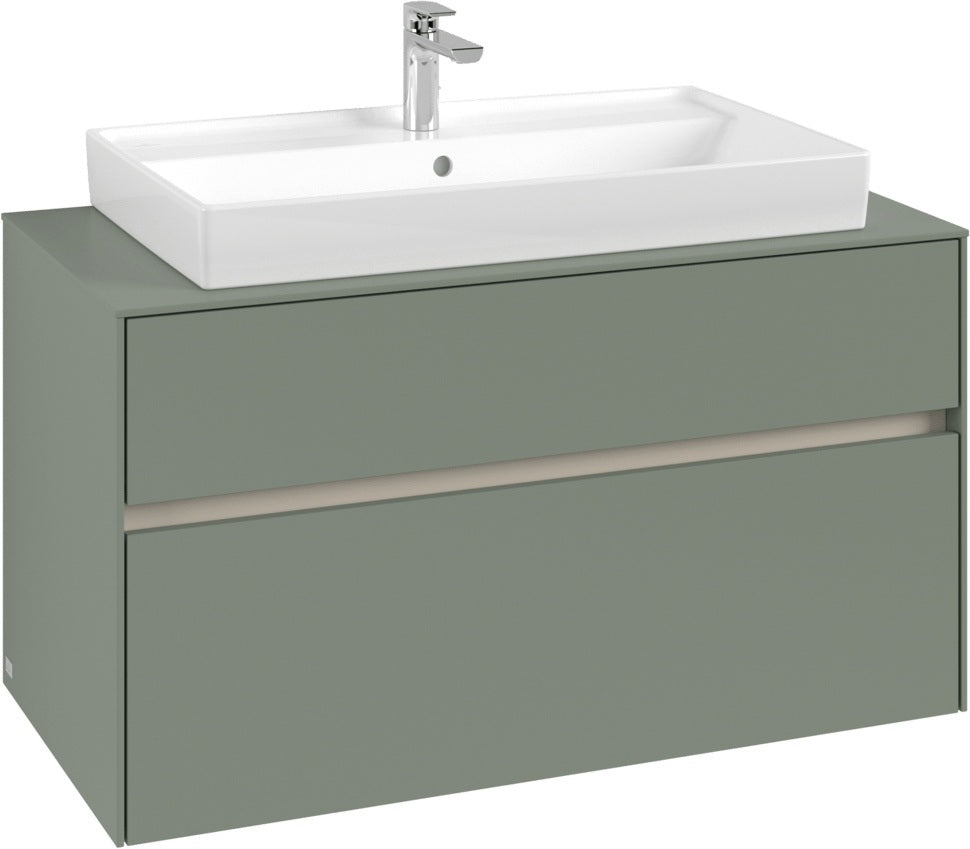 Villeroy & Boch Waschtischunterschrank Collaro C020 B0 1000 mm White Oak mit Beleuchtung