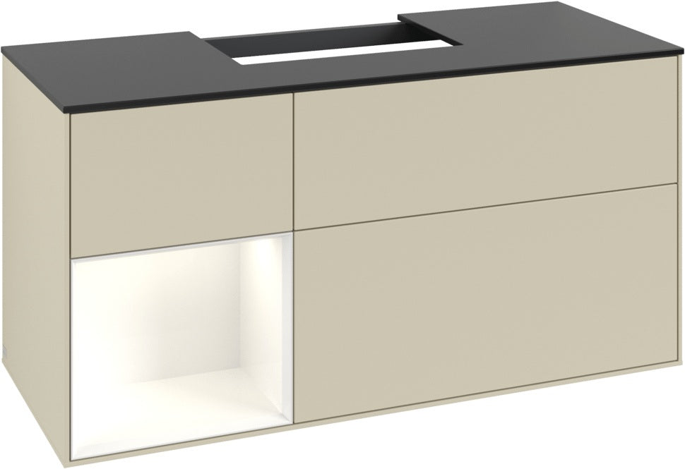 Villeroy & Boch Finion Waschbeckenunterschrank 1200 mm Glossy White mit Beleuchtung