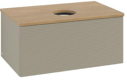 Villeroy & Boch Antao Waschtischunterschrank 800 mm – Grau Matt, 1 Auszug, Push-Open
