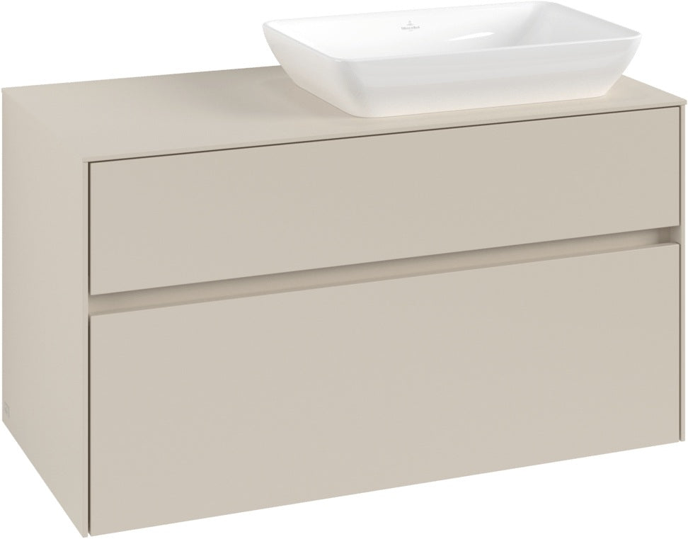 Villeroy & Boch Waschtischunterschrank Collaro C11100 – 1000 mm, Cashmere Grey, mit SoftClosing