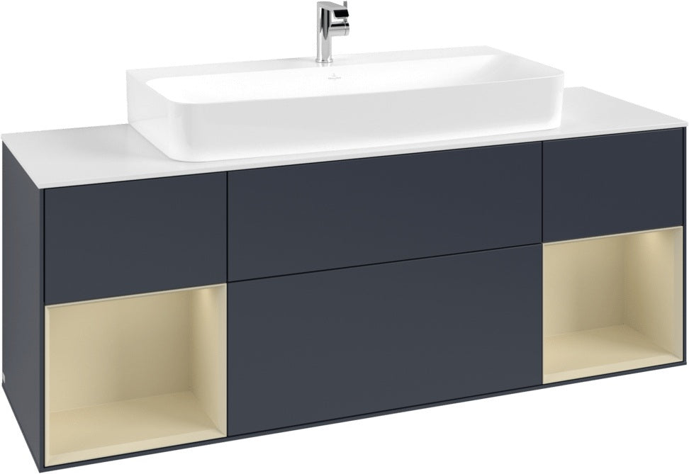 Villeroy & Boch Finion Waschtischunterschrank 1600 mm Glossy White Lacquer mit LED-Beleuchtung