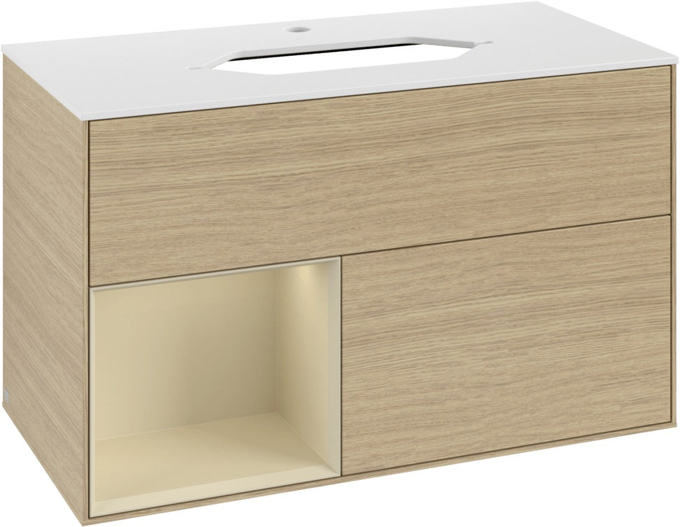 Villeroy & Boch Waschtischunterschrank Finion G241GF Glossy White Lacquer 1000 mm mit Beleuchtung