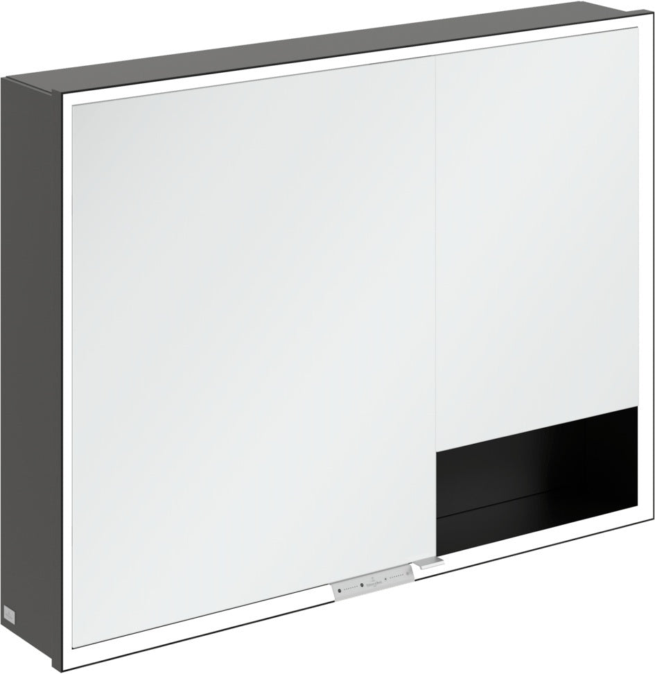 Villeroy & Boch Spiegelschrank My View+ B48110 1000 mm Graphite mit LED-Beleuchtung und SoftClosing