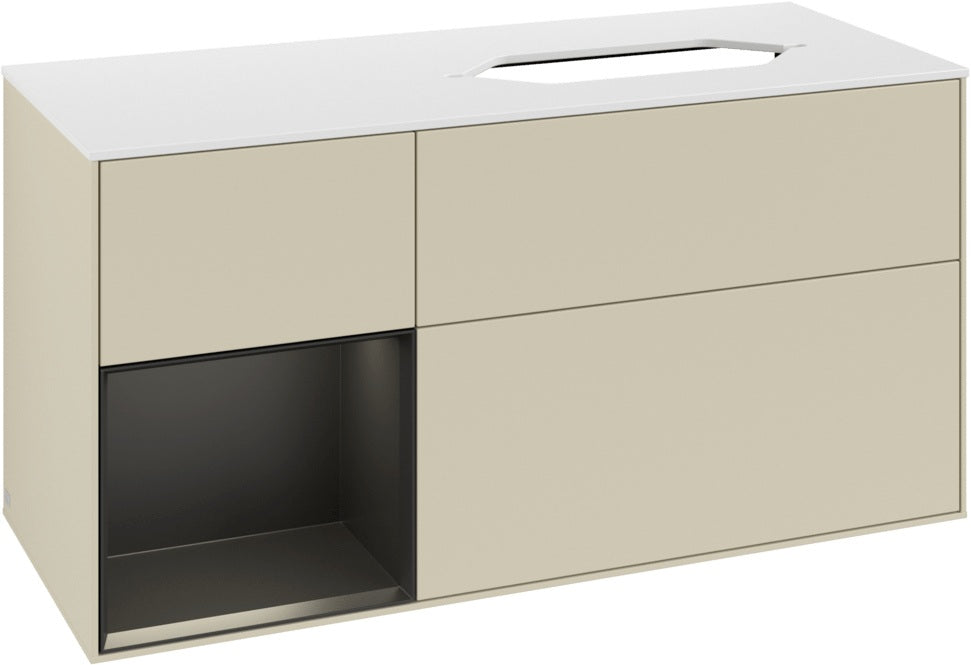 Villeroy & Boch Finion Waschtischunterschrank 1200 mm Glossy White mit Beleuchtung