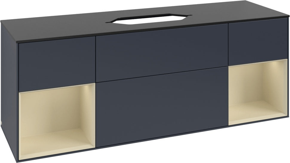 Villeroy & Boch Finion Waschbeckenunterschrank 1600 mm Glossy White Lacquer mit Beleuchtung