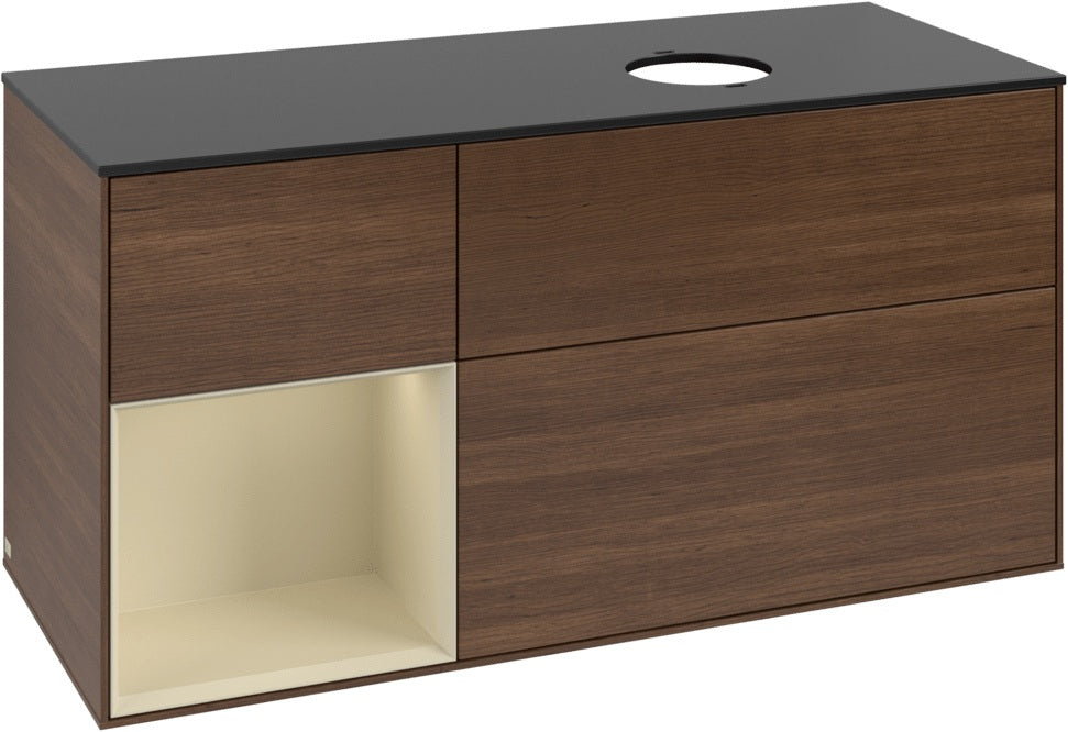 Villeroy & Boch Finion Waschtischunterschrank 1200 mm Glossy White mit Beleuchtung