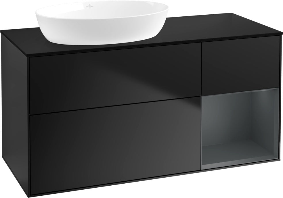 Villeroy & Boch Finion Waschtischunterschrank 1200 mm Glossy White Lacquer mit LED-Beleuchtung