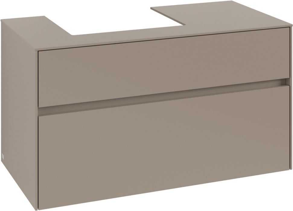 Villeroy & Boch Waschbeckenunterschrank Collaro C014 B0 1000 mm Taupe mit Beleuchtung & SoftClosing