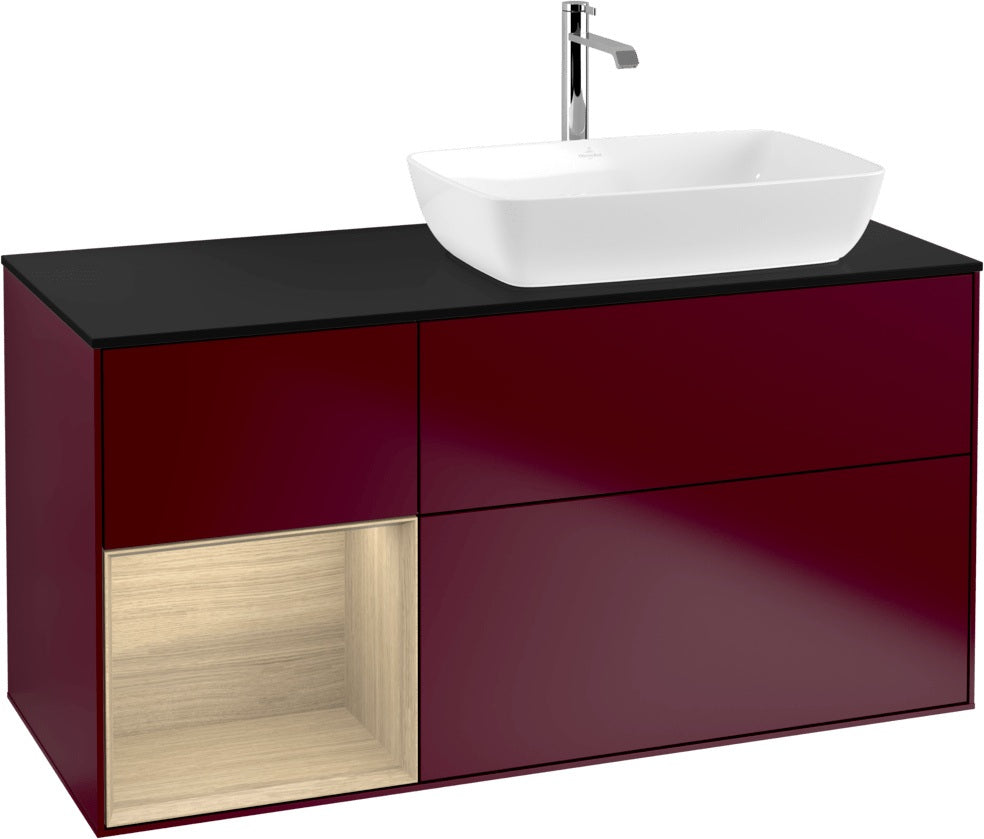 Villeroy & Boch Finion Waschtischunterschrank 1200 mm Glossy White Lacquer mit Beleuchtung