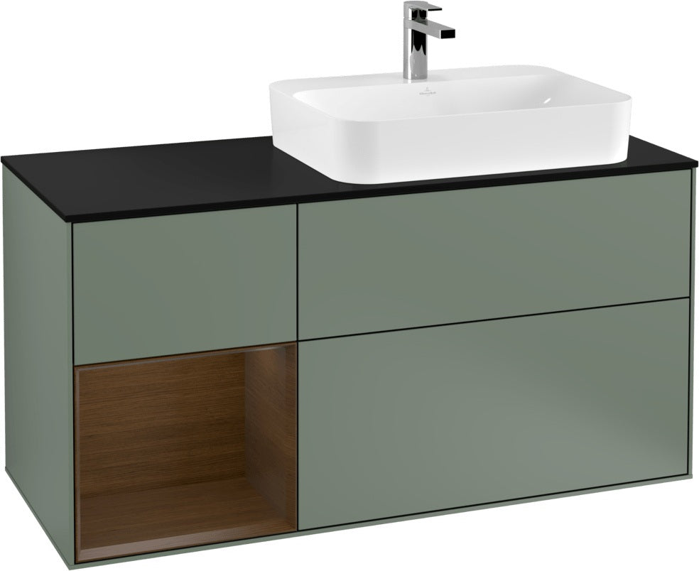Villeroy & Boch Finion Waschbeckenunterschrank 1200 mm Glossy White Lacquer mit Beleuchtung